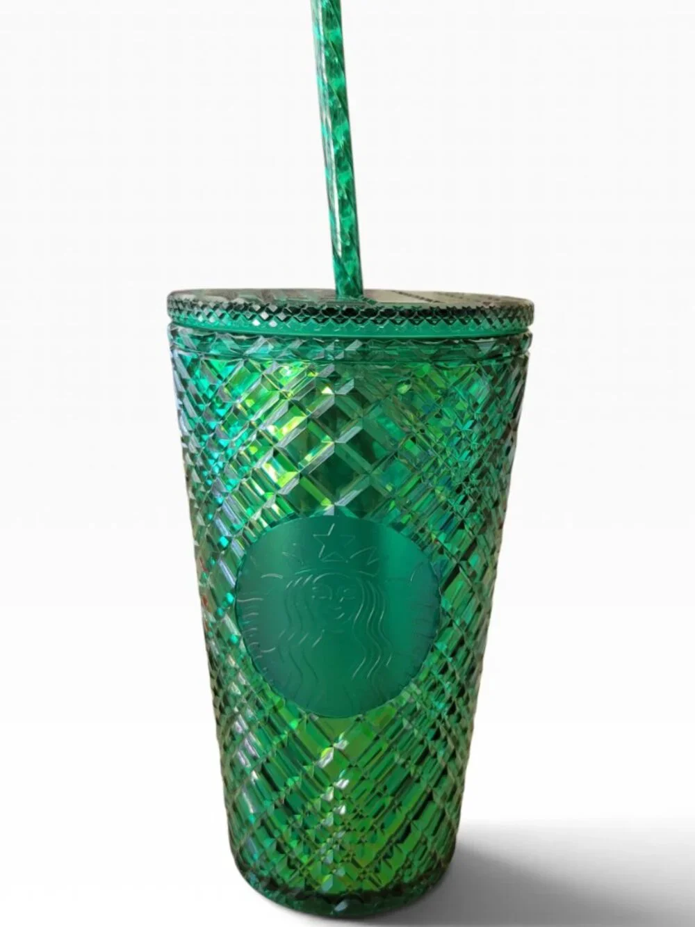 Starbucks Emerald Green Jeweled Cold Cup Tumbler (16oz)
